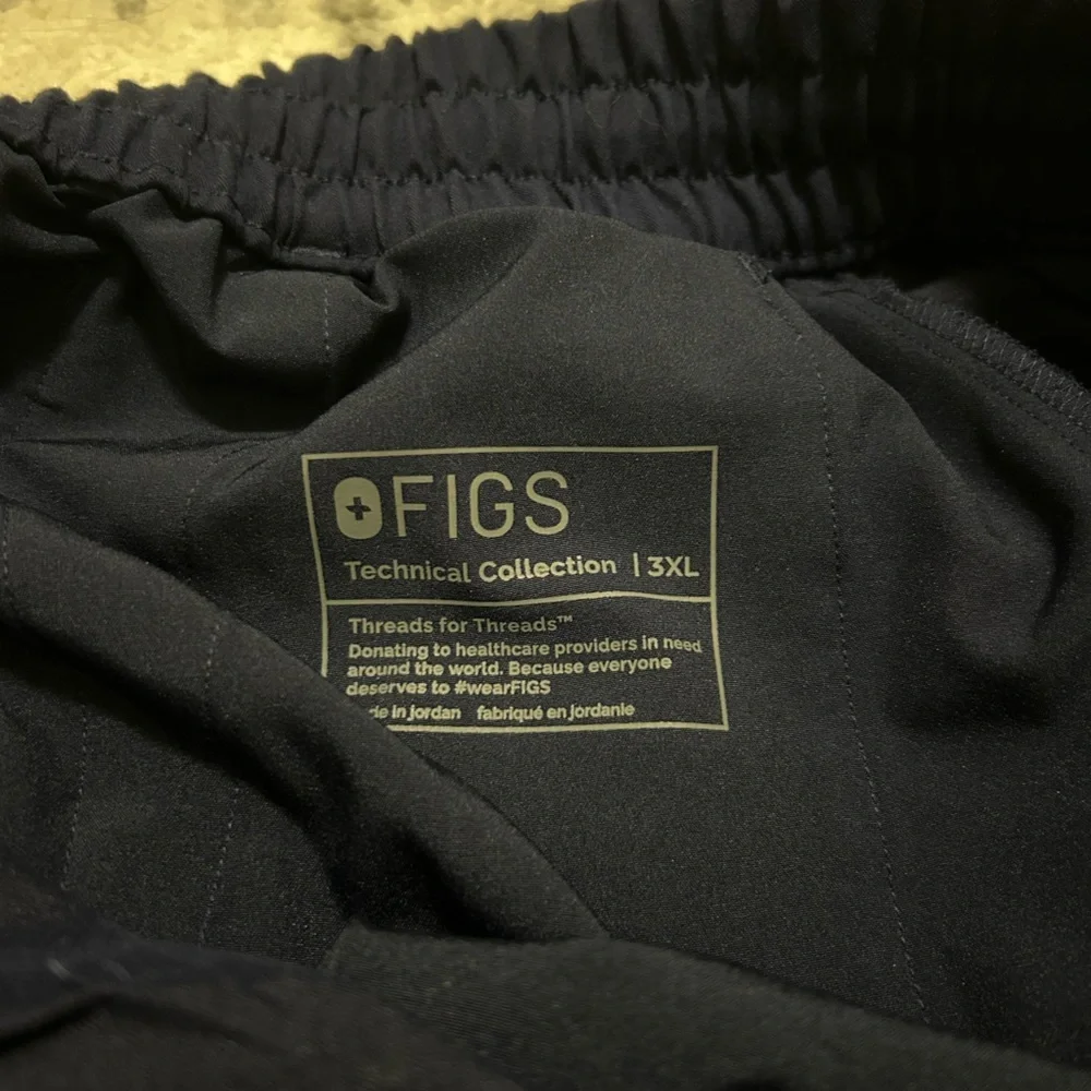 Womens FIGS navy blue high waisted Uman jogger scrub pants size 3XL - Picture 6 of 6